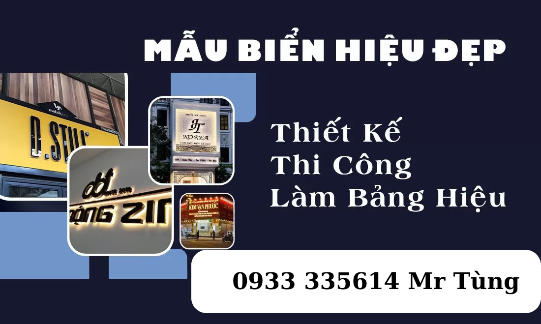 Xu hướng thiết kế bảng hiệu quảng cáo đẹp 2025